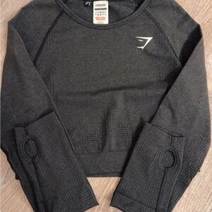 Women's Black Gymshark Workout Long Sleeve